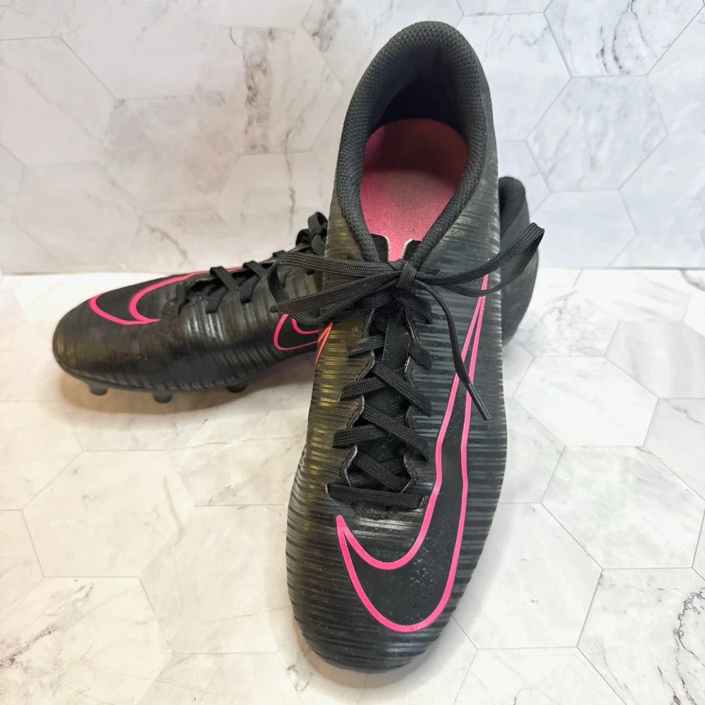 Nike Mercurial Cleats Black & Pink Soccer Football 8.5 US 42 EUR Unisex